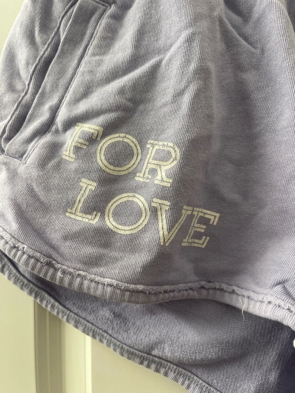 Anthropologie Lavender Drawstring Athletic Shorts with Front Pockets